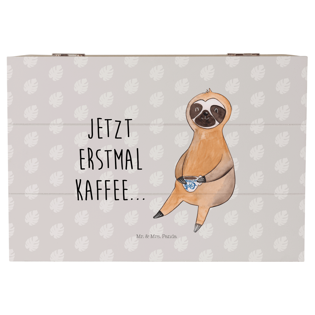 Holzkiste Faultier Kaffee Holzkiste, Kiste, Schatzkiste, Truhe, Schatulle, XXL, Erinnerungsbox, Erinnerungskiste, Dekokiste, Aufbewahrungsbox, Faultier, Faultier Geschenk, Faultier Deko, Faultiere, faul, Lieblingstier, Kaffee, erster Kaffee, Morgenmuffel, Frühaufsteher, Kaffeetasse, Genießer, Coffee, Kaffeegetränk