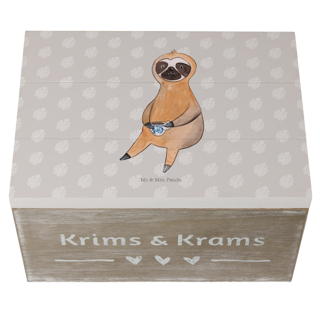 Holzkiste Faultier Kaffee Holzkiste, Kiste, Schatzkiste, Truhe, Schatulle, XXL, Erinnerungsbox, Erinnerungskiste, Dekokiste, Aufbewahrungsbox, Faultier, Faultier Geschenk, Faultier Deko, Faultiere, faul, Lieblingstier, Kaffee, erster Kaffee, Morgenmuffel, Frühaufsteher, Kaffeetasse, Genießer, Coffee, Kaffeegetränk