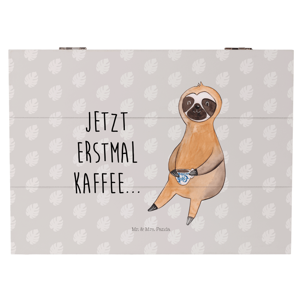 Holzkiste Faultier Kaffee Holzkiste, Kiste, Schatzkiste, Truhe, Schatulle, XXL, Erinnerungsbox, Erinnerungskiste, Dekokiste, Aufbewahrungsbox, Faultier, Faultier Geschenk, Faultier Deko, Faultiere, faul, Lieblingstier, Kaffee, erster Kaffee, Morgenmuffel, Frühaufsteher, Kaffeetasse, Genießer, Coffee, Kaffeegetränk