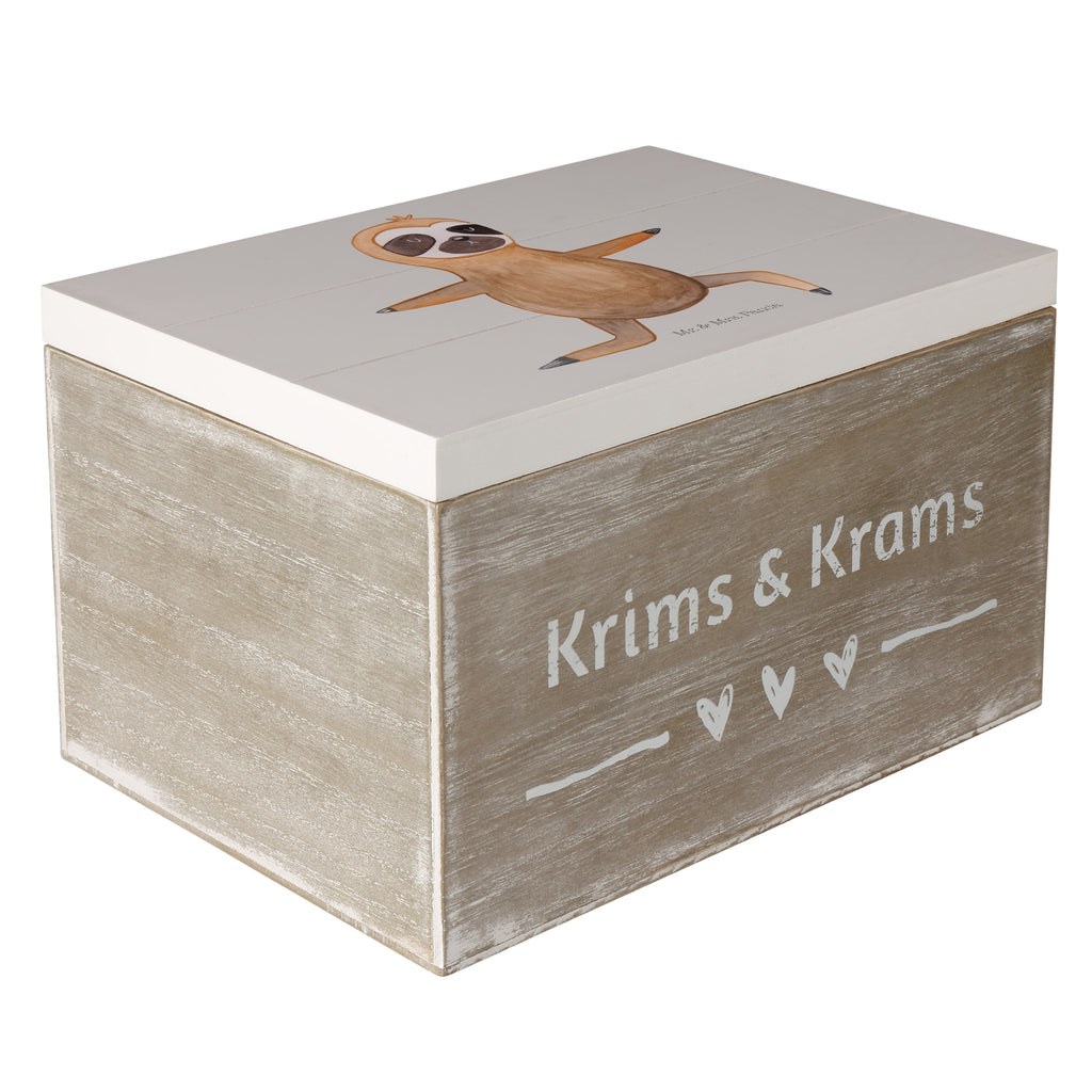 Holzkiste Faultier  Yoga Holzkiste, Kiste, Schatzkiste, Truhe, Schatulle, XXL, Erinnerungsbox, Erinnerungskiste, Dekokiste, Aufbewahrungsbox, Faultier, Faultier Geschenk, Faultier Deko, Faultiere, faul, Lieblingstier, Yoga, Namaste, Krieger, Yogaübungen, Meditation, Atmung, Gelassenheit, Entspannung