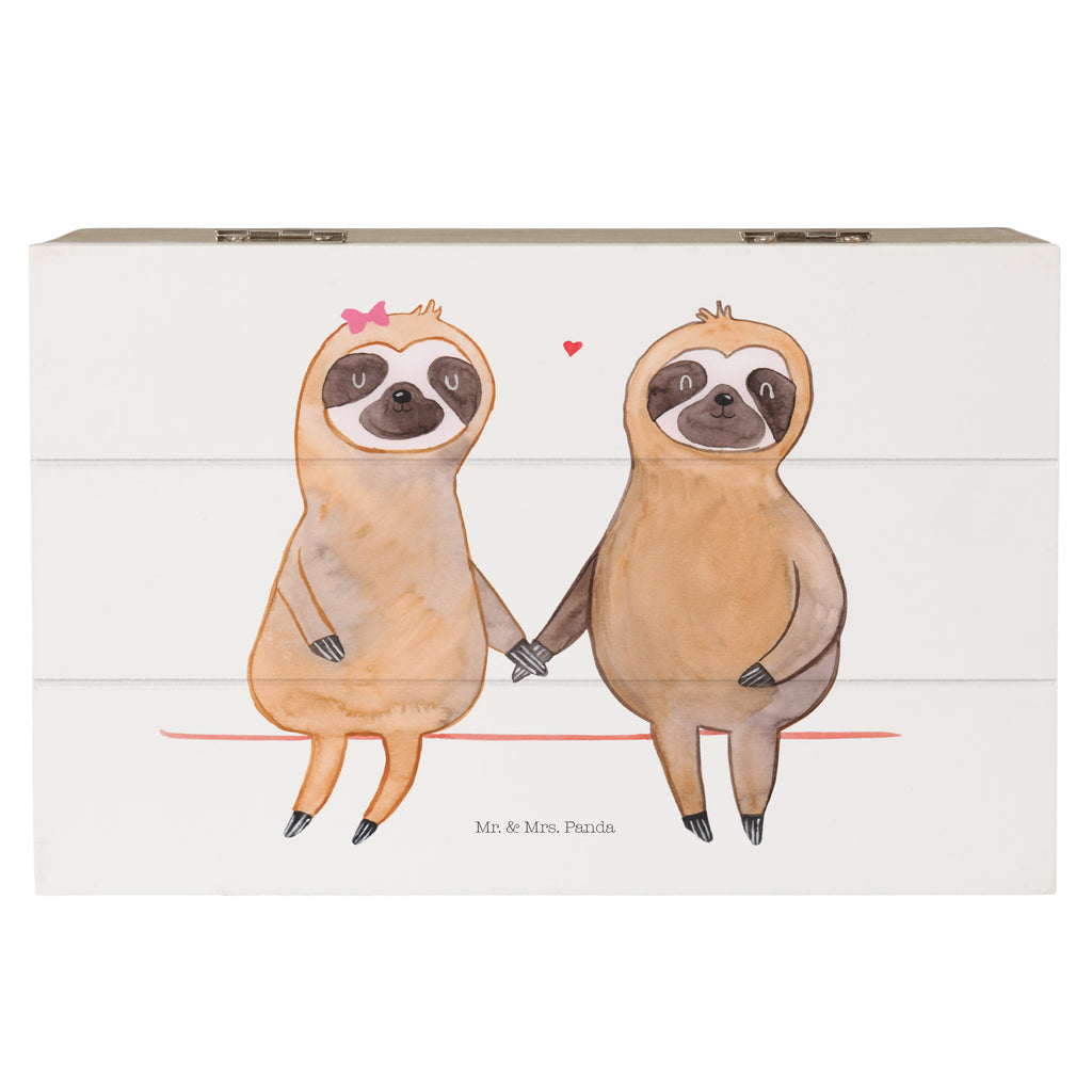 Holzkiste Faultier Pärchen Holzkiste, Kiste, Schatzkiste, Truhe, Schatulle, XXL, Erinnerungsbox, Erinnerungskiste, Dekokiste, Aufbewahrungsbox, Faultier, Faultier Geschenk, Faultier Deko, Faultiere, faul, Lieblingstier, Liebe, Liebespaar, Faultierliebe, Faultierpärchen, verliebt, verlobt, gemeinsam, relaxen, Pärchen, Beziehung, Langsamkeit