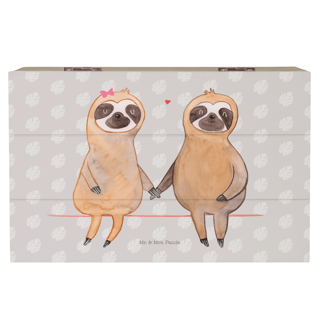 Holzkiste Faultier Pärchen Holzkiste, Kiste, Schatzkiste, Truhe, Schatulle, XXL, Erinnerungsbox, Erinnerungskiste, Dekokiste, Aufbewahrungsbox, Faultier, Faultier Geschenk, Faultier Deko, Faultiere, faul, Lieblingstier, Liebe, Liebespaar, Faultierliebe, Faultierpärchen, verliebt, verlobt, gemeinsam, relaxen, Pärchen, Beziehung, Langsamkeit