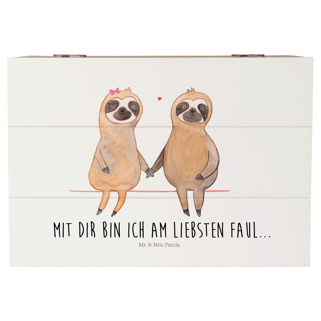 Holzkiste Faultier Pärchen Holzkiste, Kiste, Schatzkiste, Truhe, Schatulle, XXL, Erinnerungsbox, Erinnerungskiste, Dekokiste, Aufbewahrungsbox, Faultier, Faultier Geschenk, Faultier Deko, Faultiere, faul, Lieblingstier, Liebe, Liebespaar, Faultierliebe, Faultierpärchen, verliebt, verlobt, gemeinsam, relaxen, Pärchen, Beziehung, Langsamkeit