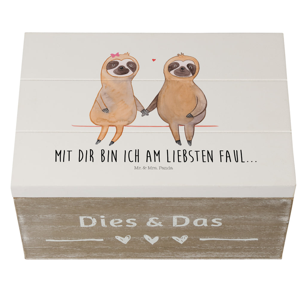 Holzkiste Faultier Pärchen Holzkiste, Kiste, Schatzkiste, Truhe, Schatulle, XXL, Erinnerungsbox, Erinnerungskiste, Dekokiste, Aufbewahrungsbox, Faultier, Faultier Geschenk, Faultier Deko, Faultiere, faul, Lieblingstier, Liebe, Liebespaar, Faultierliebe, Faultierpärchen, verliebt, verlobt, gemeinsam, relaxen, Pärchen, Beziehung, Langsamkeit