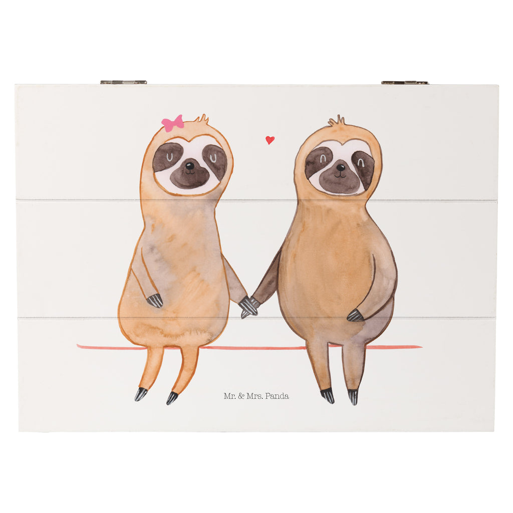 Holzkiste Faultier Pärchen Holzkiste, Kiste, Schatzkiste, Truhe, Schatulle, XXL, Erinnerungsbox, Erinnerungskiste, Dekokiste, Aufbewahrungsbox, Faultier, Faultier Geschenk, Faultier Deko, Faultiere, faul, Lieblingstier, Liebe, Liebespaar, Faultierliebe, Faultierpärchen, verliebt, verlobt, gemeinsam, relaxen, Pärchen, Beziehung, Langsamkeit