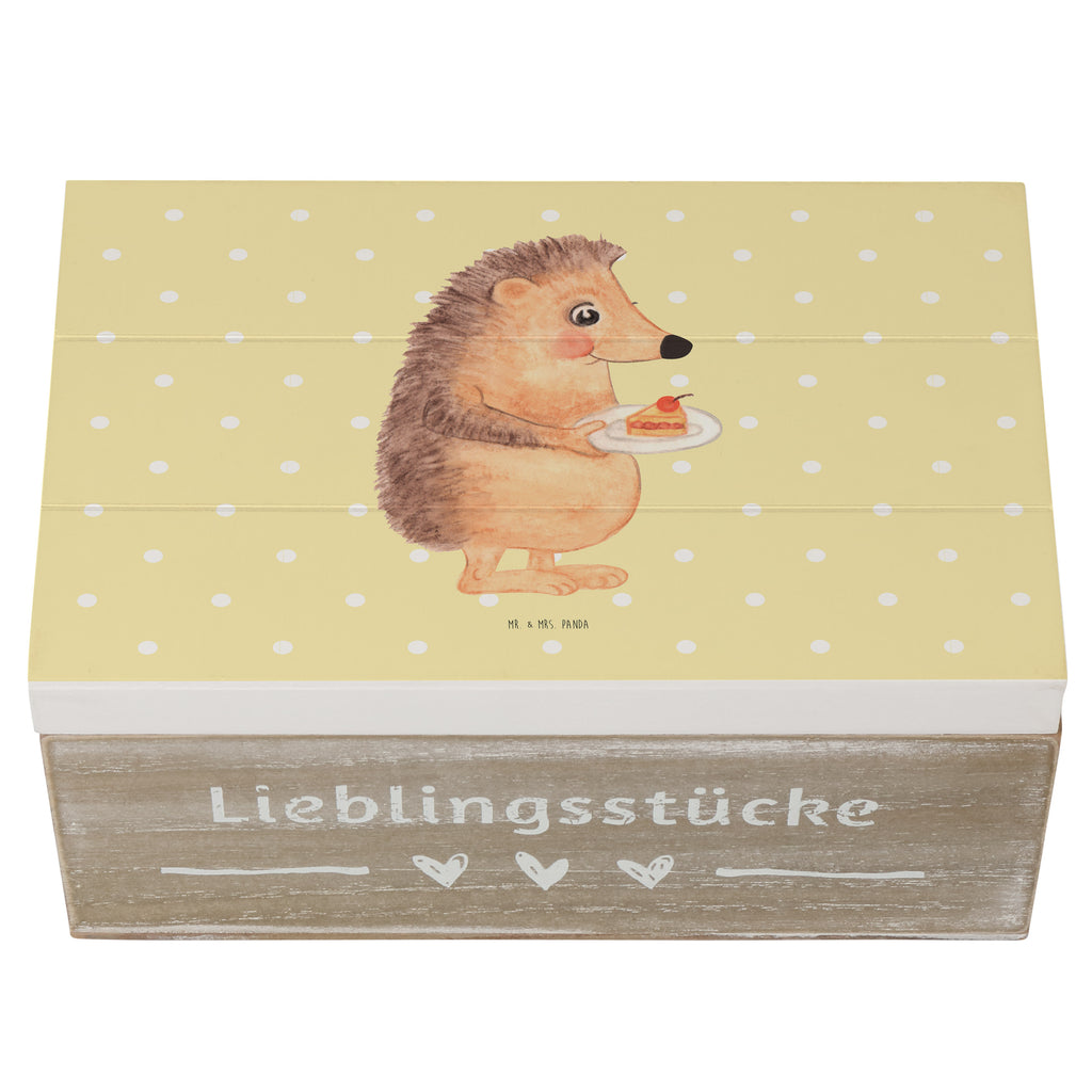 Holzkiste Igel mit Kuchenstück Holzkiste, Kiste, Schatzkiste, Truhe, Schatulle, XXL, Erinnerungsbox, Erinnerungskiste, Dekokiste, Aufbewahrungsbox, Tiermotive, Gute Laune, lustige Sprüche, Tiere, Igel, Essen Spruch, Kuchen, Backen Geschenk, Kuchen backen, Einladung Party, Geburtstagskuchen, Torte