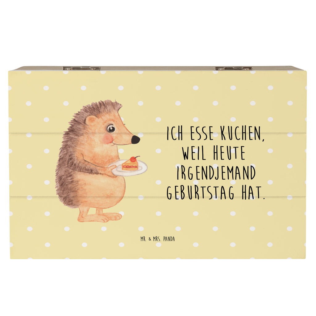 Holzkiste Igel mit Kuchenstück Holzkiste, Kiste, Schatzkiste, Truhe, Schatulle, XXL, Erinnerungsbox, Erinnerungskiste, Dekokiste, Aufbewahrungsbox, Tiermotive, Gute Laune, lustige Sprüche, Tiere, Igel, Essen Spruch, Kuchen, Backen Geschenk, Kuchen backen, Einladung Party, Geburtstagskuchen, Torte