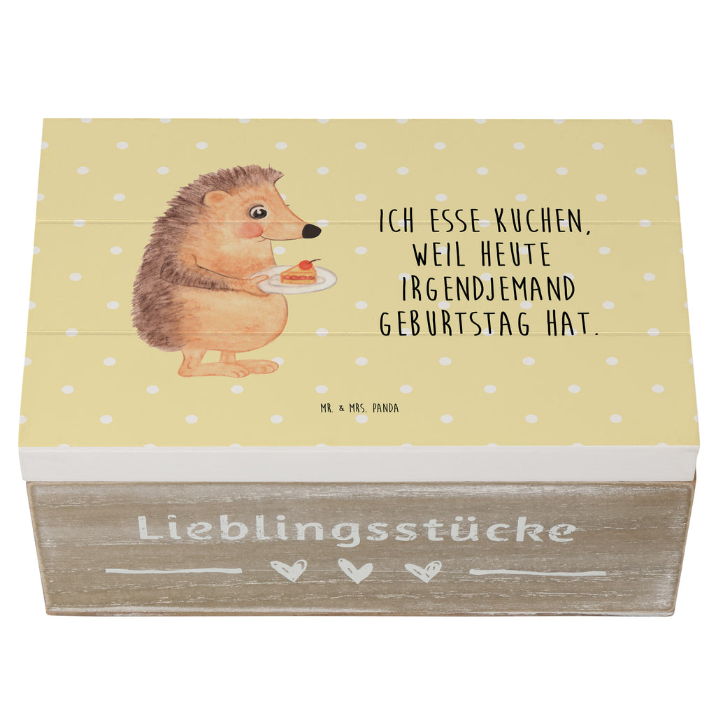 Holzkiste Igel mit Kuchenstück Holzkiste, Kiste, Schatzkiste, Truhe, Schatulle, XXL, Erinnerungsbox, Erinnerungskiste, Dekokiste, Aufbewahrungsbox, Tiermotive, Gute Laune, lustige Sprüche, Tiere, Igel, Essen Spruch, Kuchen, Backen Geschenk, Kuchen backen, Einladung Party, Geburtstagskuchen, Torte