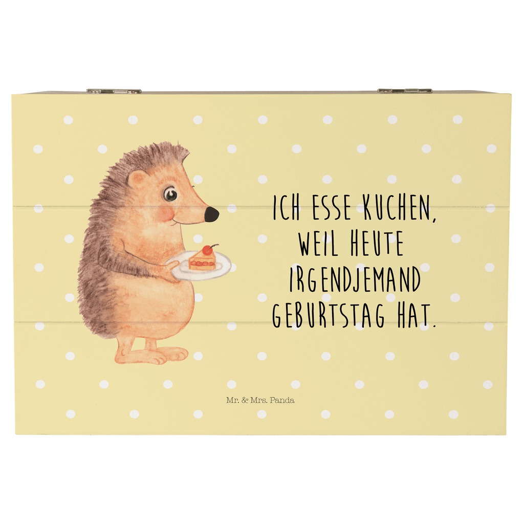 Holzkiste Igel mit Kuchenstück Holzkiste, Kiste, Schatzkiste, Truhe, Schatulle, XXL, Erinnerungsbox, Erinnerungskiste, Dekokiste, Aufbewahrungsbox, Tiermotive, Gute Laune, lustige Sprüche, Tiere, Igel, Essen Spruch, Kuchen, Backen Geschenk, Kuchen backen, Einladung Party, Geburtstagskuchen, Torte