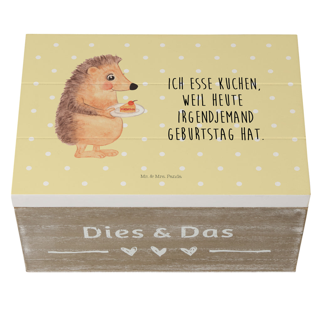 Holzkiste Igel mit Kuchenstück Holzkiste, Kiste, Schatzkiste, Truhe, Schatulle, XXL, Erinnerungsbox, Erinnerungskiste, Dekokiste, Aufbewahrungsbox, Tiermotive, Gute Laune, lustige Sprüche, Tiere, Igel, Essen Spruch, Kuchen, Backen Geschenk, Kuchen backen, Einladung Party, Geburtstagskuchen, Torte
