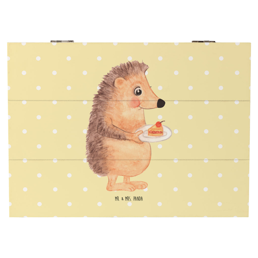 Holzkiste Igel mit Kuchenstück Holzkiste, Kiste, Schatzkiste, Truhe, Schatulle, XXL, Erinnerungsbox, Erinnerungskiste, Dekokiste, Aufbewahrungsbox, Tiermotive, Gute Laune, lustige Sprüche, Tiere, Igel, Essen Spruch, Kuchen, Backen Geschenk, Kuchen backen, Einladung Party, Geburtstagskuchen, Torte