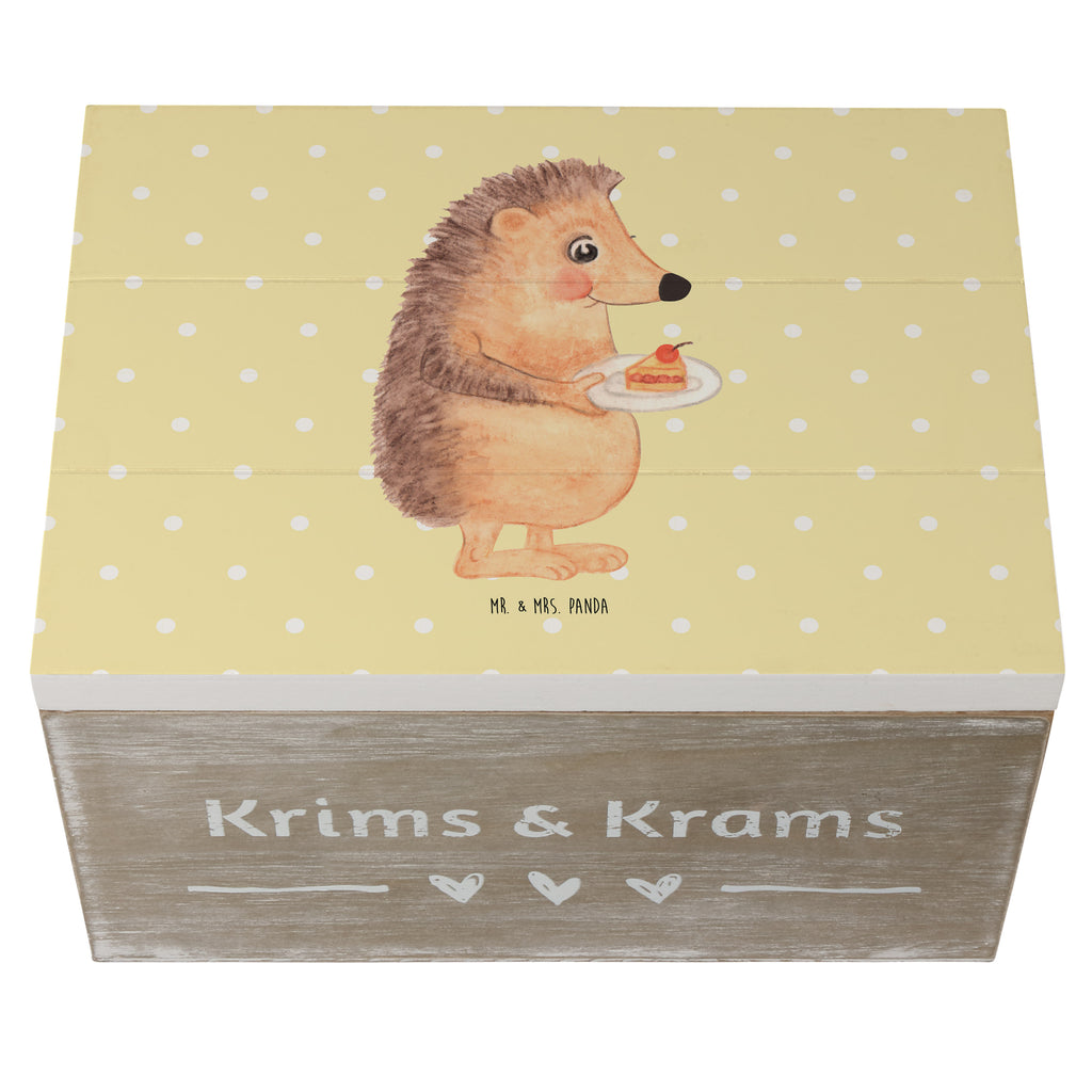 Holzkiste Igel mit Kuchenstück Holzkiste, Kiste, Schatzkiste, Truhe, Schatulle, XXL, Erinnerungsbox, Erinnerungskiste, Dekokiste, Aufbewahrungsbox, Tiermotive, Gute Laune, lustige Sprüche, Tiere, Igel, Essen Spruch, Kuchen, Backen Geschenk, Kuchen backen, Einladung Party, Geburtstagskuchen, Torte