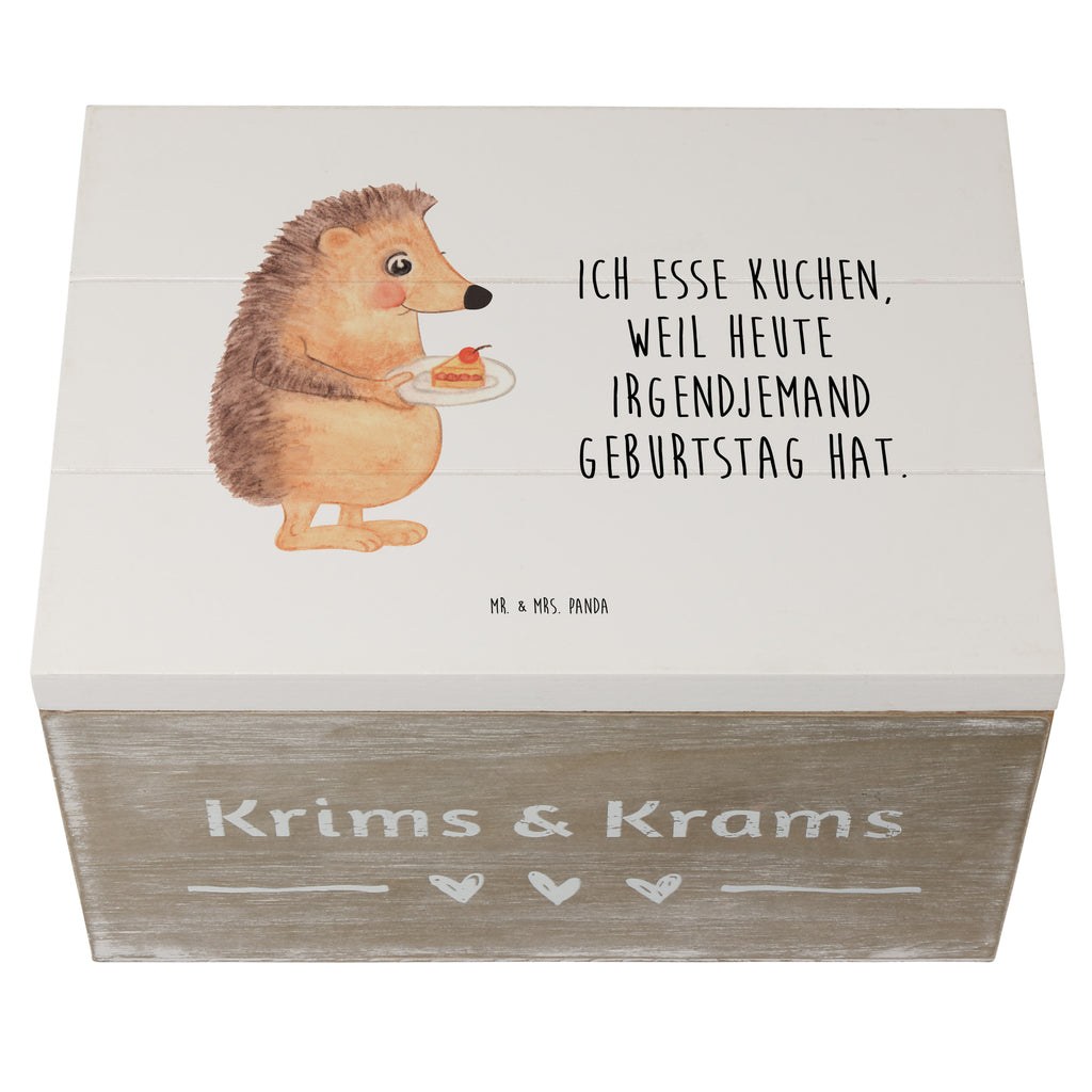 Holzkiste Igel mit Kuchenstück Holzkiste, Kiste, Schatzkiste, Truhe, Schatulle, XXL, Erinnerungsbox, Erinnerungskiste, Dekokiste, Aufbewahrungsbox, Tiermotive, Gute Laune, lustige Sprüche, Tiere, Igel, Essen Spruch, Kuchen, Backen Geschenk, Kuchen backen, Einladung Party, Geburtstagskuchen, Torte