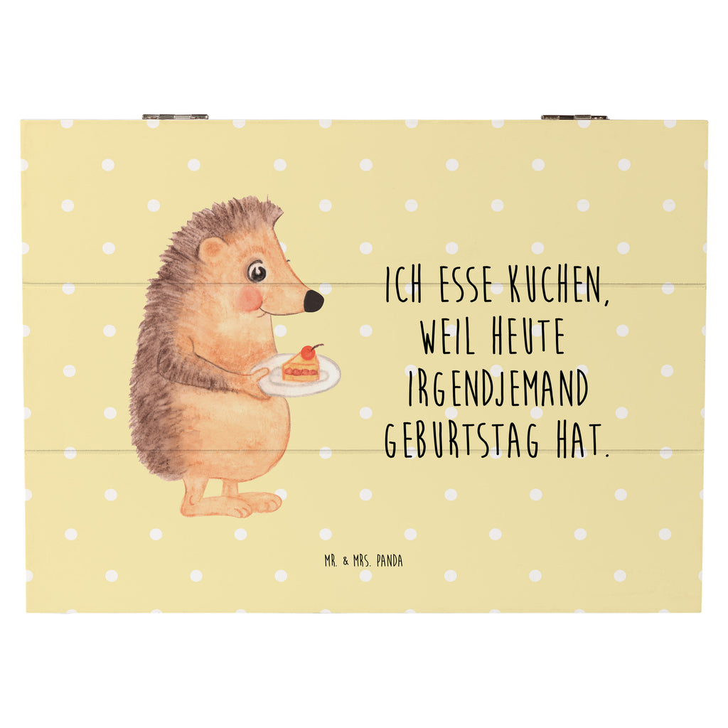 Holzkiste Igel mit Kuchenstück Holzkiste, Kiste, Schatzkiste, Truhe, Schatulle, XXL, Erinnerungsbox, Erinnerungskiste, Dekokiste, Aufbewahrungsbox, Tiermotive, Gute Laune, lustige Sprüche, Tiere, Igel, Essen Spruch, Kuchen, Backen Geschenk, Kuchen backen, Einladung Party, Geburtstagskuchen, Torte