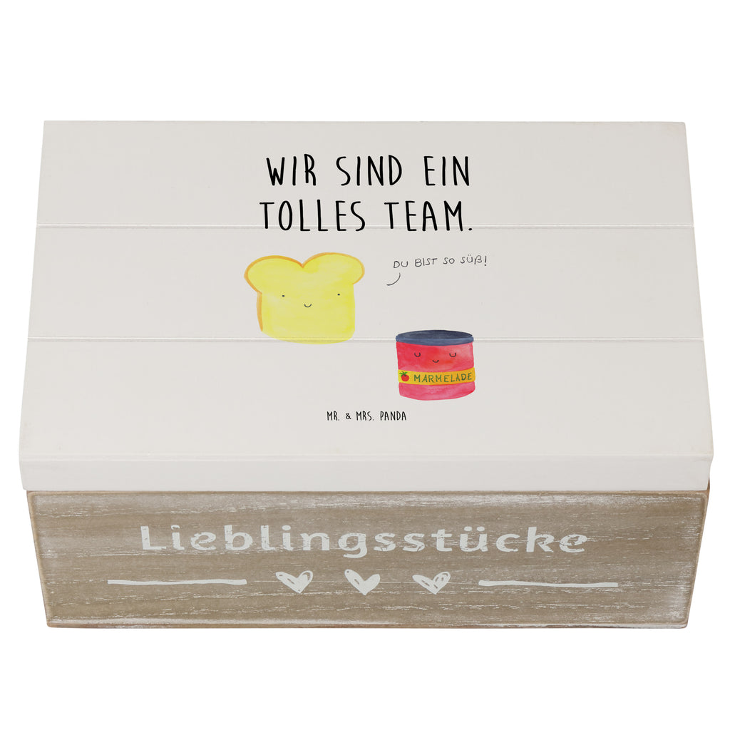 Holzkiste Toast & Marmelade Holzkiste, Kiste, Schatzkiste, Truhe, Schatulle, XXL, Erinnerungsbox, Erinnerungskiste, Dekokiste, Aufbewahrungsbox, Tiermotive, Gute Laune, lustige Sprüche, Tiere, Toast, Marmelade, Dreamteam, süße Postkarte, süß, Küche Deko, Küche Spruch, Frühstück Einladung, Brot, Toastbrot