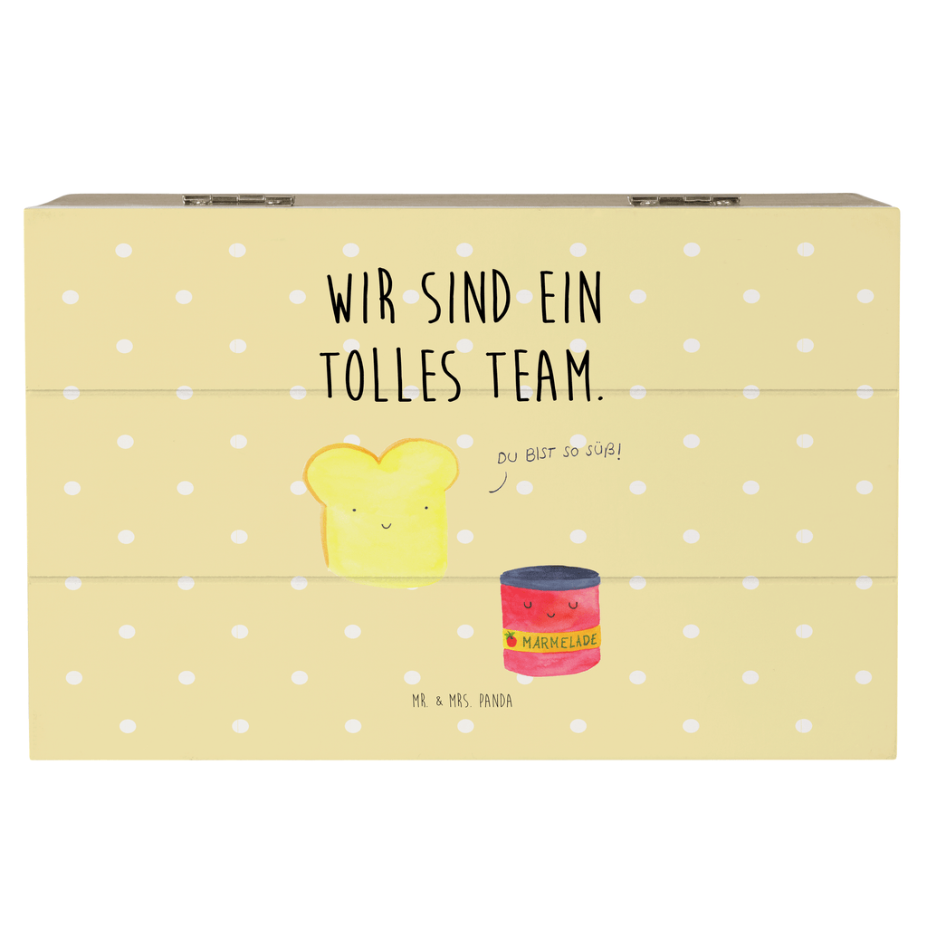 Holzkiste Toast & Marmelade Holzkiste, Kiste, Schatzkiste, Truhe, Schatulle, XXL, Erinnerungsbox, Erinnerungskiste, Dekokiste, Aufbewahrungsbox, Tiermotive, Gute Laune, lustige Sprüche, Tiere, Toast, Marmelade, Dreamteam, süße Postkarte, süß, Küche Deko, Küche Spruch, Frühstück Einladung, Brot, Toastbrot