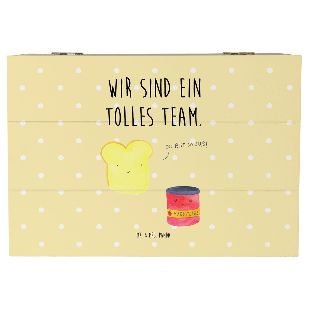 Holzkiste Toast & Marmelade Holzkiste, Kiste, Schatzkiste, Truhe, Schatulle, XXL, Erinnerungsbox, Erinnerungskiste, Dekokiste, Aufbewahrungsbox, Tiermotive, Gute Laune, lustige Sprüche, Tiere, Toast, Marmelade, Dreamteam, süße Postkarte, süß, Küche Deko, Küche Spruch, Frühstück Einladung, Brot, Toastbrot