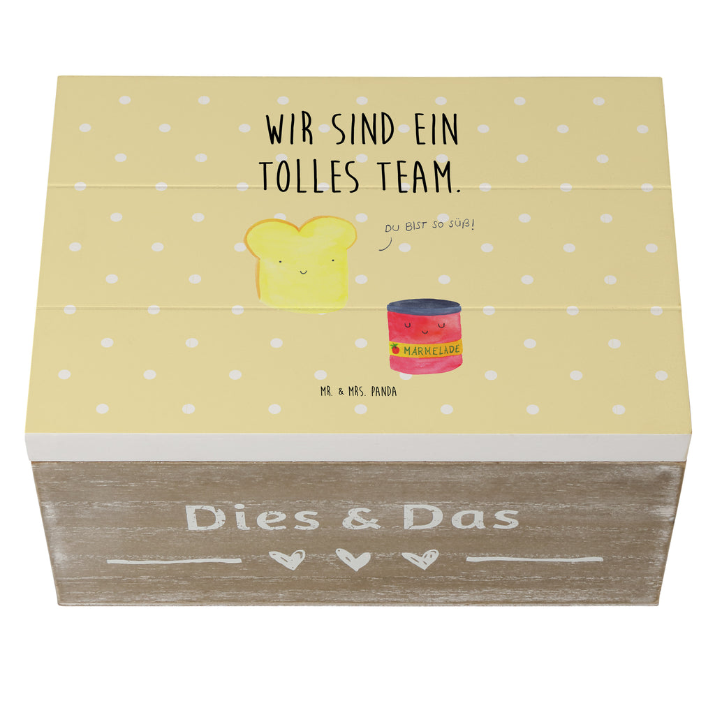 Holzkiste Toast & Marmelade Holzkiste, Kiste, Schatzkiste, Truhe, Schatulle, XXL, Erinnerungsbox, Erinnerungskiste, Dekokiste, Aufbewahrungsbox, Tiermotive, Gute Laune, lustige Sprüche, Tiere, Toast, Marmelade, Dreamteam, süße Postkarte, süß, Küche Deko, Küche Spruch, Frühstück Einladung, Brot, Toastbrot