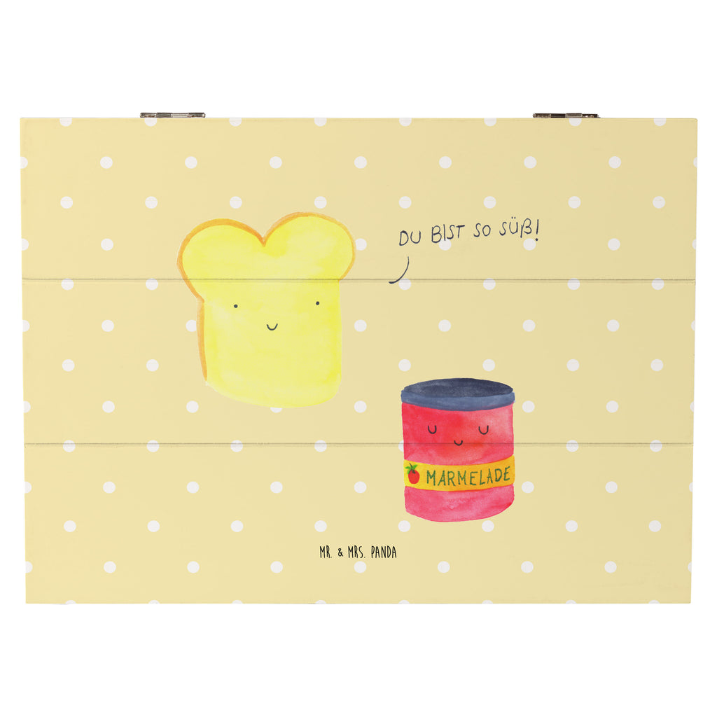 Holzkiste Toast & Marmelade Holzkiste, Kiste, Schatzkiste, Truhe, Schatulle, XXL, Erinnerungsbox, Erinnerungskiste, Dekokiste, Aufbewahrungsbox, Tiermotive, Gute Laune, lustige Sprüche, Tiere, Toast, Marmelade, Dreamteam, süße Postkarte, süß, Küche Deko, Küche Spruch, Frühstück Einladung, Brot, Toastbrot