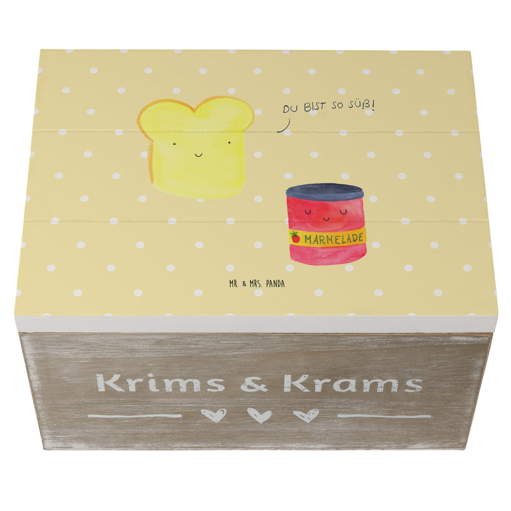 Holzkiste Toast & Marmelade Holzkiste, Kiste, Schatzkiste, Truhe, Schatulle, XXL, Erinnerungsbox, Erinnerungskiste, Dekokiste, Aufbewahrungsbox, Tiermotive, Gute Laune, lustige Sprüche, Tiere, Toast, Marmelade, Dreamteam, süße Postkarte, süß, Küche Deko, Küche Spruch, Frühstück Einladung, Brot, Toastbrot