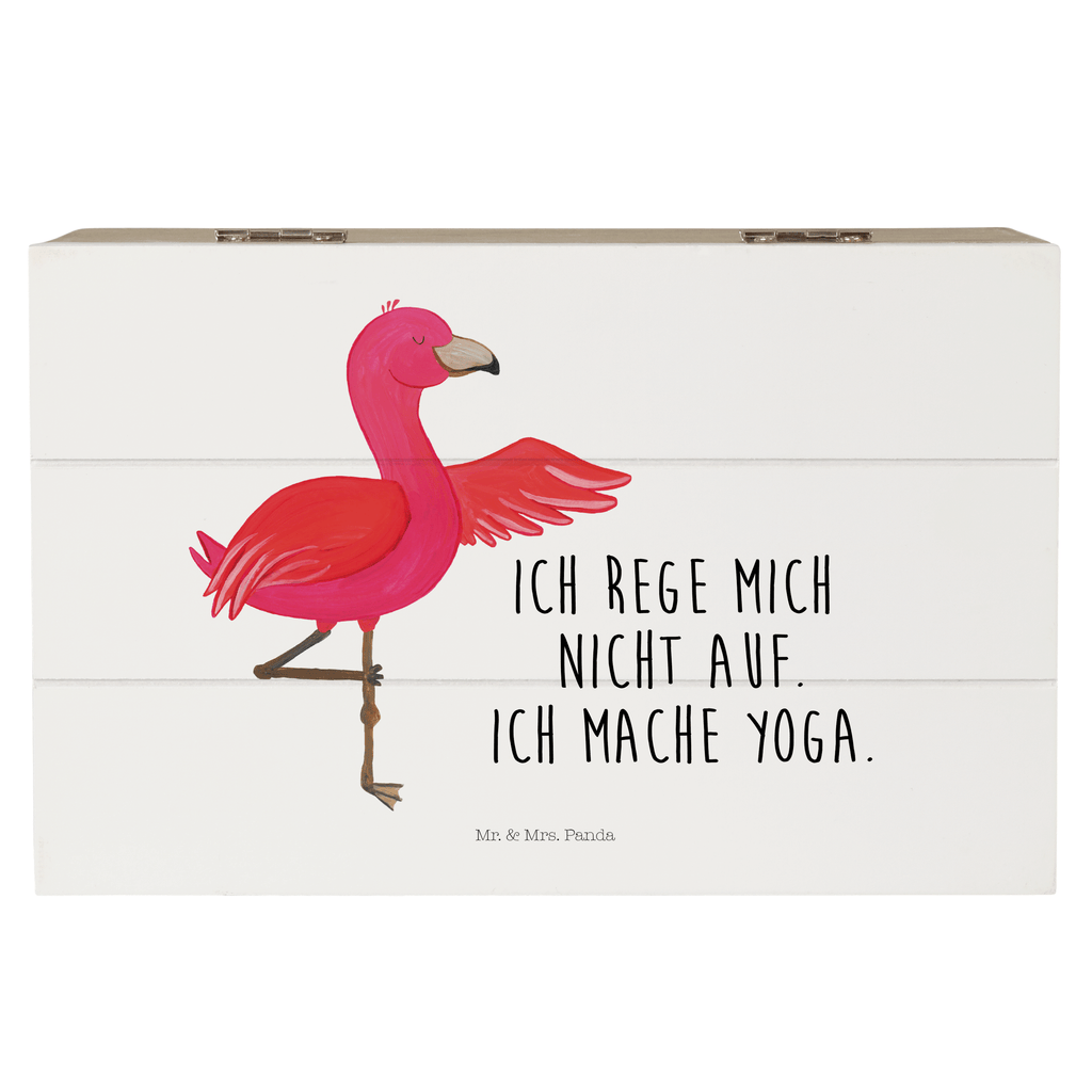 Holzkiste Flamingo Yoga Holzkiste, Kiste, Schatzkiste, Truhe, Schatulle, XXL, Erinnerungsbox, Erinnerungskiste, Dekokiste, Aufbewahrungsbox, Flamingo, Vogel, Yoga, Namaste, Achtsamkeit, Yoga-Übung, Entspannung, Ärger, Aufregen, Tiefenentspannung