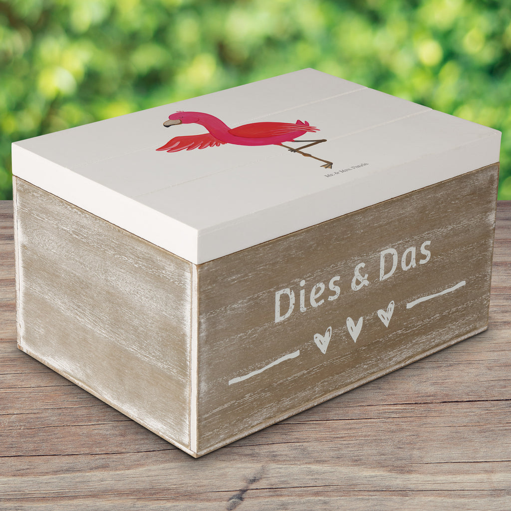 Holzkiste Flamingo Yoga Holzkiste, Kiste, Schatzkiste, Truhe, Schatulle, XXL, Erinnerungsbox, Erinnerungskiste, Dekokiste, Aufbewahrungsbox, Flamingo, Vogel, Yoga, Namaste, Achtsamkeit, Yoga-Übung, Entspannung, Ärger, Aufregen, Tiefenentspannung