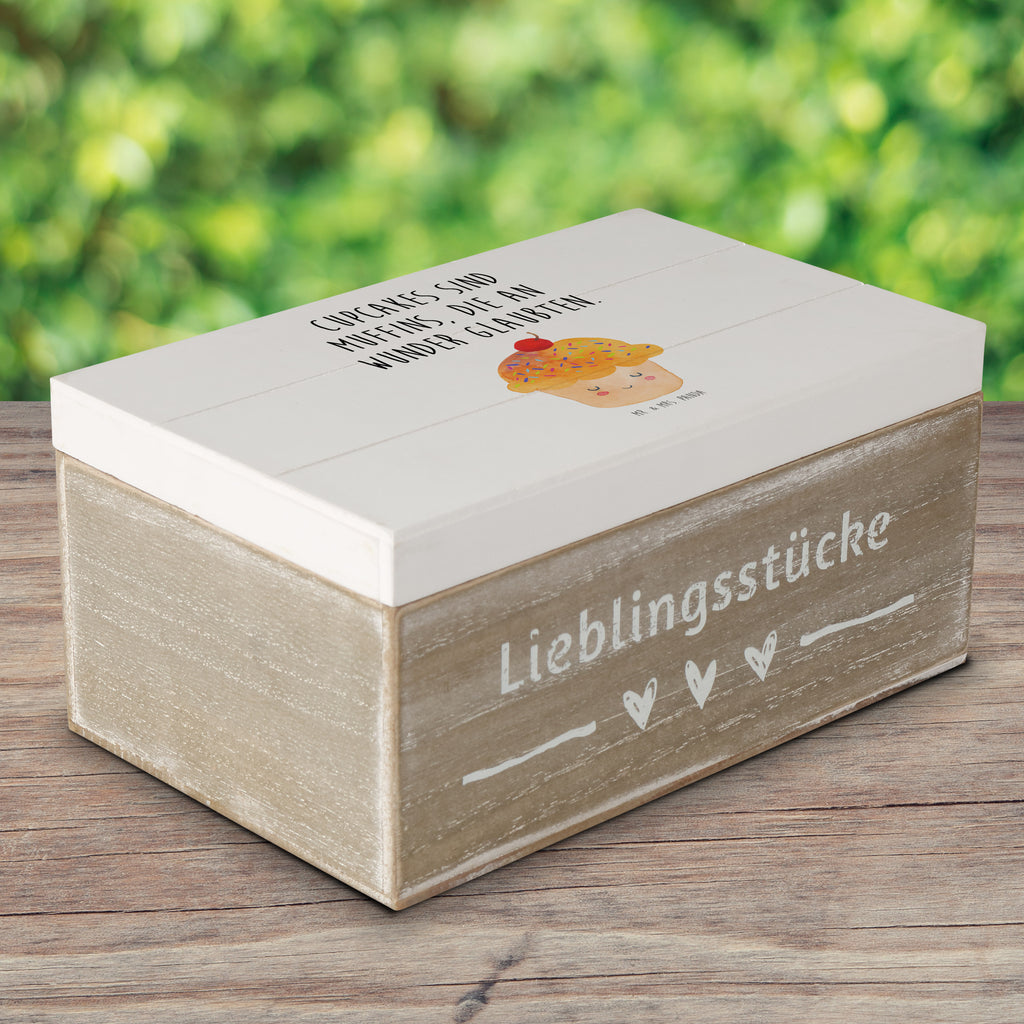Holzkiste Cupcake Cupcakes, Muffin, Wunder, Küche Deko, Küche Spruch, Backen Geschenk, Geschenk Koch, Motivation Sprüche Holzkiste, Kiste, Schatzkiste, Truhe, Schatulle, XXL,  Erinnerungsbox, Erinnerungskiste, Dekokiste, Aufbewahrungsbox  süße Tiermotive, gute Laune, lustige Sprüche, Tiere