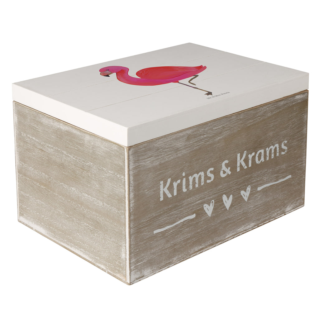 Holzkiste Flamingo classic Holzkiste, Kiste, Schatzkiste, Truhe, Schatulle, XXL, Erinnerungsbox, Erinnerungskiste, Dekokiste, Aufbewahrungsbox, Flamingo, Einzigartig, Selbstliebe, Stolz, ich, für mich, Spruch, Freundin, Freundinnen, Außenseiter, Sohn, Tochter, Geschwister