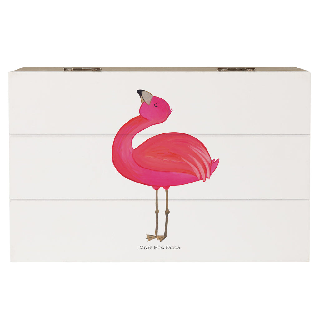 Holzkiste Flamingo stolz Holzkiste, Kiste, Schatzkiste, Truhe, Schatulle, XXL, Erinnerungsbox, Erinnerungskiste, Dekokiste, Aufbewahrungsbox, Flamingo, stolz, Freude, Selbstliebe, Selbstakzeptanz, Freundin, beste Freundin, Tochter, Mama, Schwester