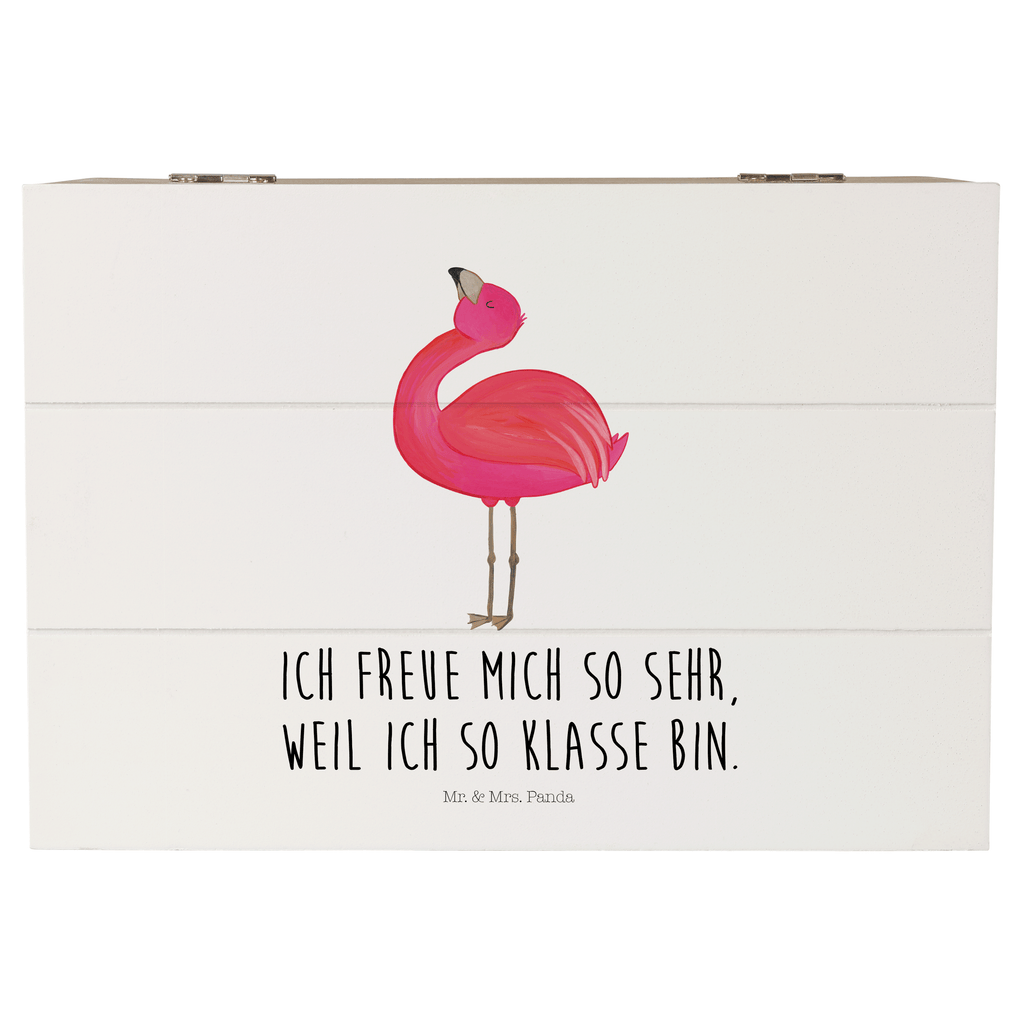 Holzkiste Flamingo stolz Holzkiste, Kiste, Schatzkiste, Truhe, Schatulle, XXL, Erinnerungsbox, Erinnerungskiste, Dekokiste, Aufbewahrungsbox, Flamingo, stolz, Freude, Selbstliebe, Selbstakzeptanz, Freundin, beste Freundin, Tochter, Mama, Schwester