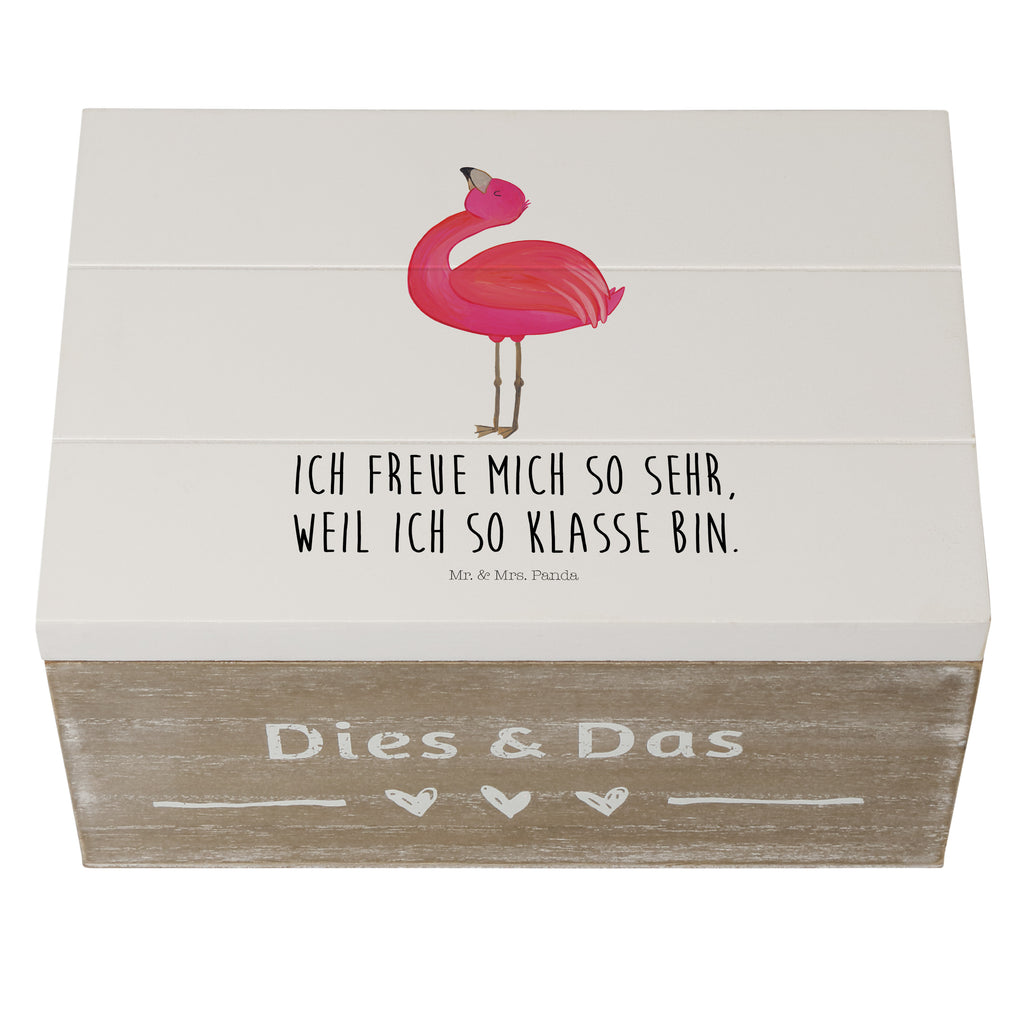 Holzkiste Flamingo stolz Holzkiste, Kiste, Schatzkiste, Truhe, Schatulle, XXL, Erinnerungsbox, Erinnerungskiste, Dekokiste, Aufbewahrungsbox, Flamingo, stolz, Freude, Selbstliebe, Selbstakzeptanz, Freundin, beste Freundin, Tochter, Mama, Schwester