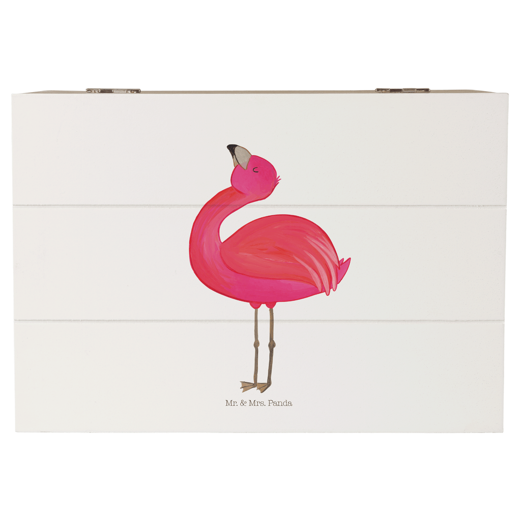 Holzkiste Flamingo stolz Holzkiste, Kiste, Schatzkiste, Truhe, Schatulle, XXL, Erinnerungsbox, Erinnerungskiste, Dekokiste, Aufbewahrungsbox, Flamingo, stolz, Freude, Selbstliebe, Selbstakzeptanz, Freundin, beste Freundin, Tochter, Mama, Schwester