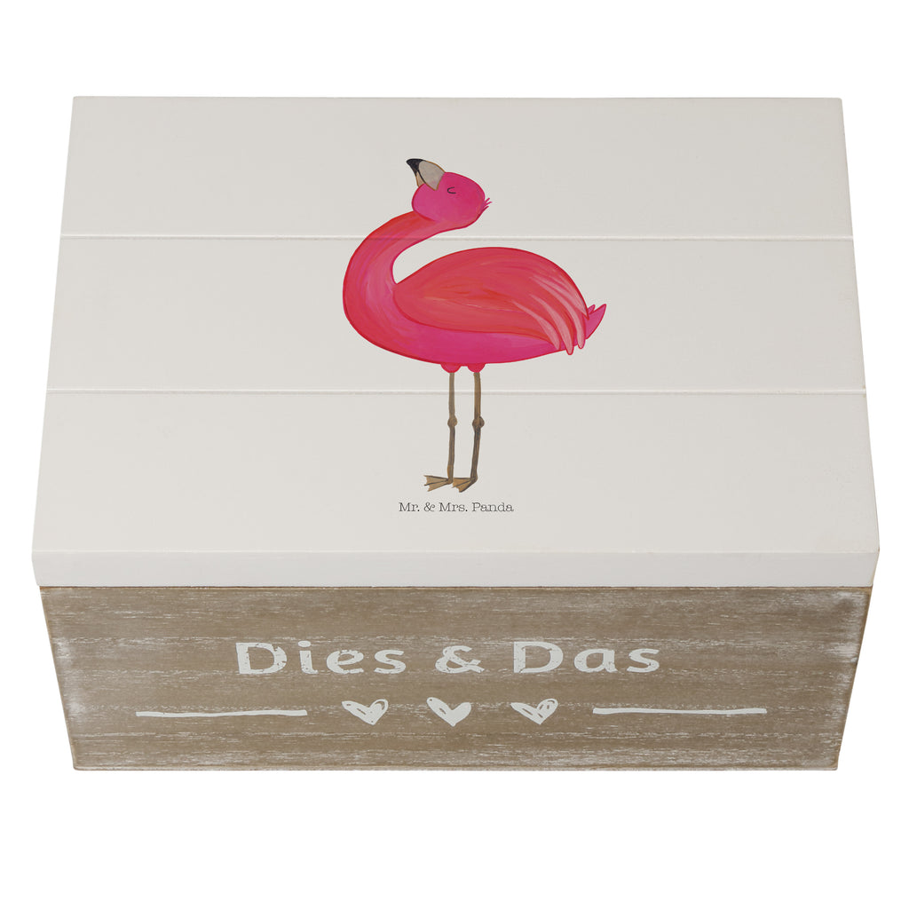 Holzkiste Flamingo stolz Holzkiste, Kiste, Schatzkiste, Truhe, Schatulle, XXL, Erinnerungsbox, Erinnerungskiste, Dekokiste, Aufbewahrungsbox, Flamingo, stolz, Freude, Selbstliebe, Selbstakzeptanz, Freundin, beste Freundin, Tochter, Mama, Schwester