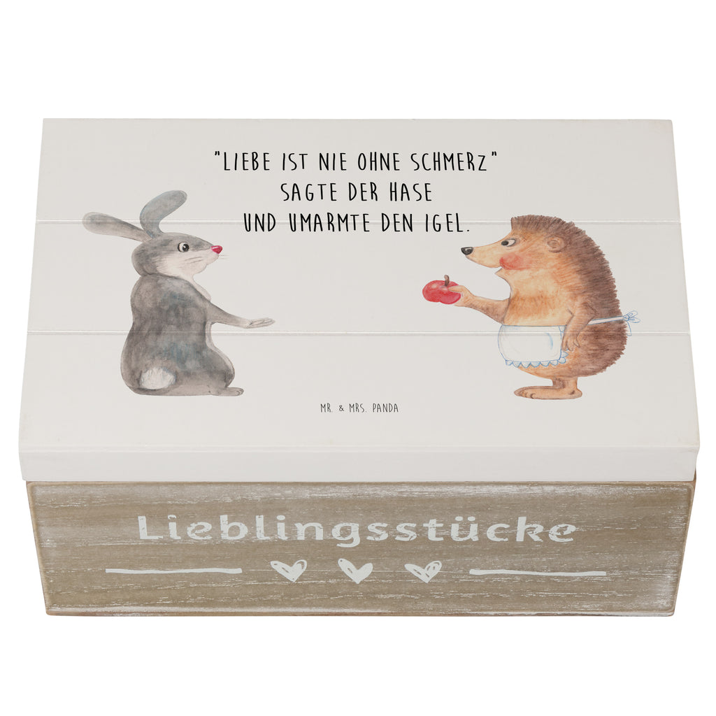 Holzkiste Liebe ist nie ohne Schmerz Holzkiste, Kiste, Schatzkiste, Truhe, Schatulle, XXL, Erinnerungsbox, Erinnerungskiste, Dekokiste, Aufbewahrungsbox, Tiermotive, Gute Laune, lustige Sprüche, Tiere, Igel und Hase, Igel, Hase, Liebe Spruch, Liebeskummer Geschenk, Herzschmerz, Trösten, Trennungsschmerz, Spruch romantisch