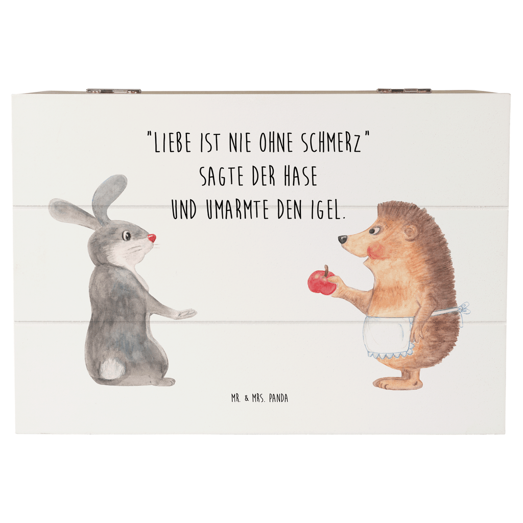 Holzkiste Liebe ist nie ohne Schmerz Holzkiste, Kiste, Schatzkiste, Truhe, Schatulle, XXL, Erinnerungsbox, Erinnerungskiste, Dekokiste, Aufbewahrungsbox, Tiermotive, Gute Laune, lustige Sprüche, Tiere, Igel und Hase, Igel, Hase, Liebe Spruch, Liebeskummer Geschenk, Herzschmerz, Trösten, Trennungsschmerz, Spruch romantisch