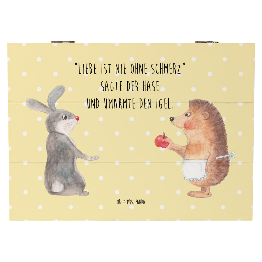 Holzkiste Liebe ist nie ohne Schmerz Holzkiste, Kiste, Schatzkiste, Truhe, Schatulle, XXL, Erinnerungsbox, Erinnerungskiste, Dekokiste, Aufbewahrungsbox, Tiermotive, Gute Laune, lustige Sprüche, Tiere, Igel und Hase, Igel, Hase, Liebe Spruch, Liebeskummer Geschenk, Herzschmerz, Trösten, Trennungsschmerz, Spruch romantisch