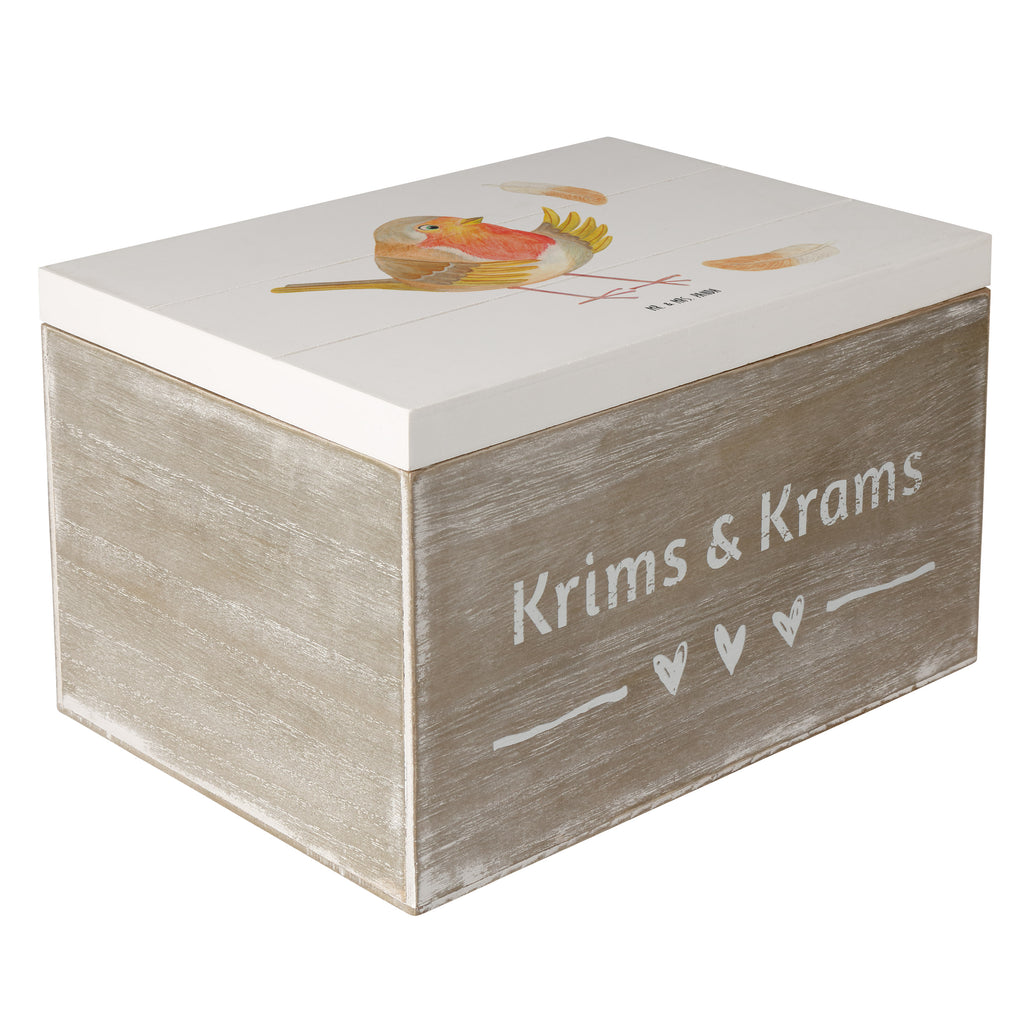 Holzkiste Rotkehlchen mit Federn Holzkiste, Kiste, Schatzkiste, Truhe, Schatulle, XXL, Erinnerungsbox, Erinnerungskiste, Dekokiste, Aufbewahrungsbox, Tiermotive, Gute Laune, lustige Sprüche, Tiere, What if i fall, Rotkehlchen, Spruch Motivation, Spruch Mut, Vogel, Motivation Sprüche, Motivationsbilder, fliegen