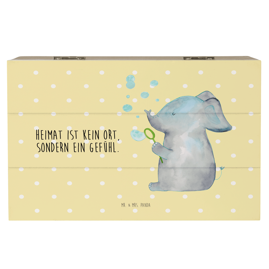 Holzkiste Elefant Seifenblasen Holzkiste, Kiste, Schatzkiste, Truhe, Schatulle, XXL, Erinnerungsbox, Erinnerungskiste, Dekokiste, Aufbewahrungsbox, Tiermotive, Gute Laune, lustige Sprüche, Tiere, Elefant, Elefanten, Dickhäter, Rüsseltier, Seifenblasen, Liebe, Heimat, Gefühl. Daheim, Liebesbeweis, Liebesspruch