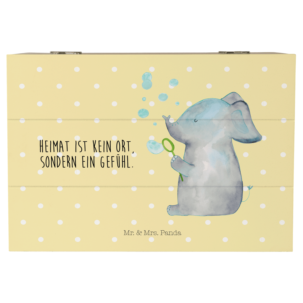 Holzkiste Elefant Seifenblasen Holzkiste, Kiste, Schatzkiste, Truhe, Schatulle, XXL, Erinnerungsbox, Erinnerungskiste, Dekokiste, Aufbewahrungsbox, Tiermotive, Gute Laune, lustige Sprüche, Tiere, Elefant, Elefanten, Dickhäter, Rüsseltier, Seifenblasen, Liebe, Heimat, Gefühl. Daheim, Liebesbeweis, Liebesspruch