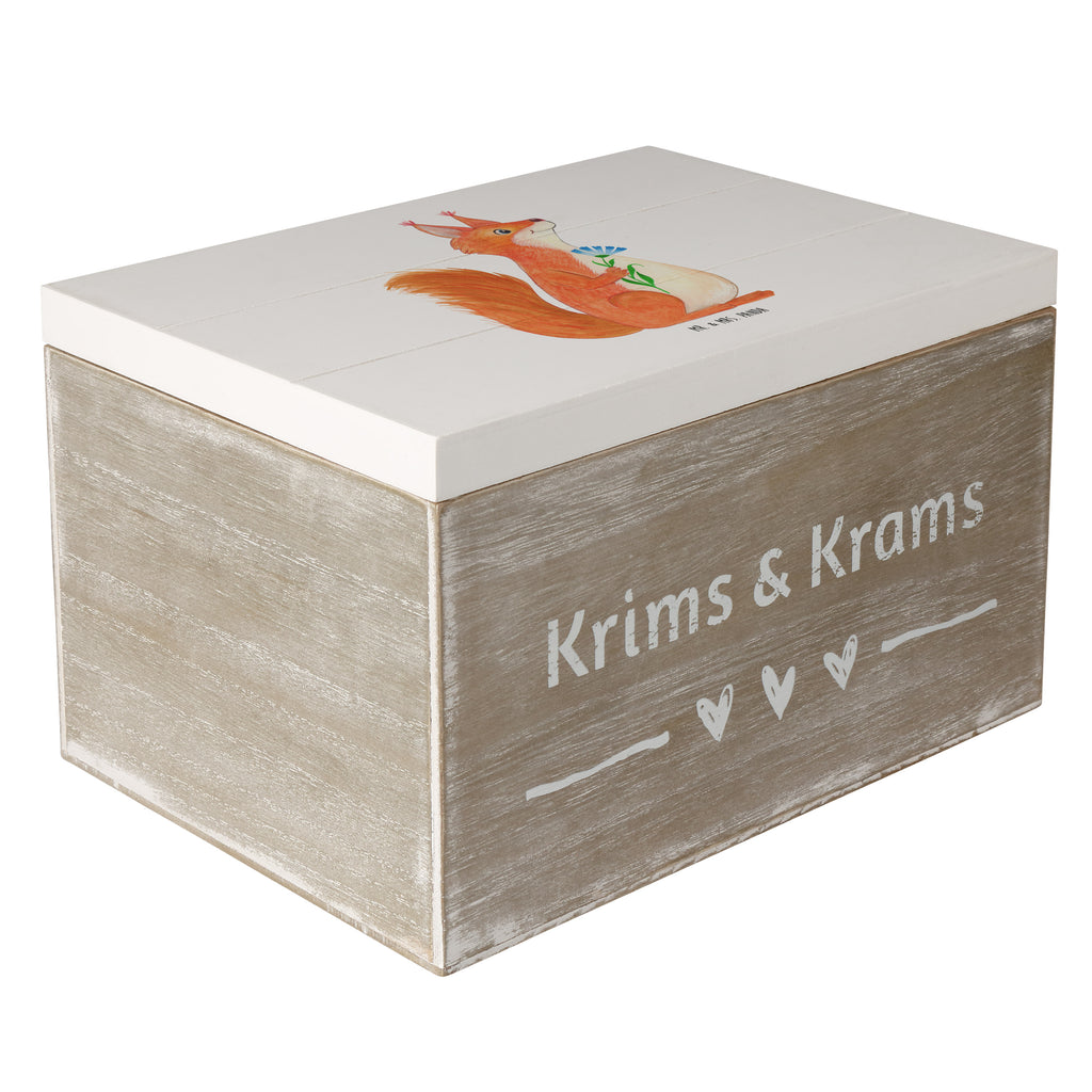 Holzkiste Eichhörnchen Blume Holzkiste, Kiste, Schatzkiste, Truhe, Schatulle, XXL, Erinnerungsbox, Erinnerungskiste, Dekokiste, Aufbewahrungsbox, Tiermotive, Gute Laune, lustige Sprüche, Tiere, Eichhörnchen, Eichhorn, Spruch positiv, Lachen, Spaß, Motivation Sprüche, Motivation Bilder, glücklich Spruch, Spruch Deko