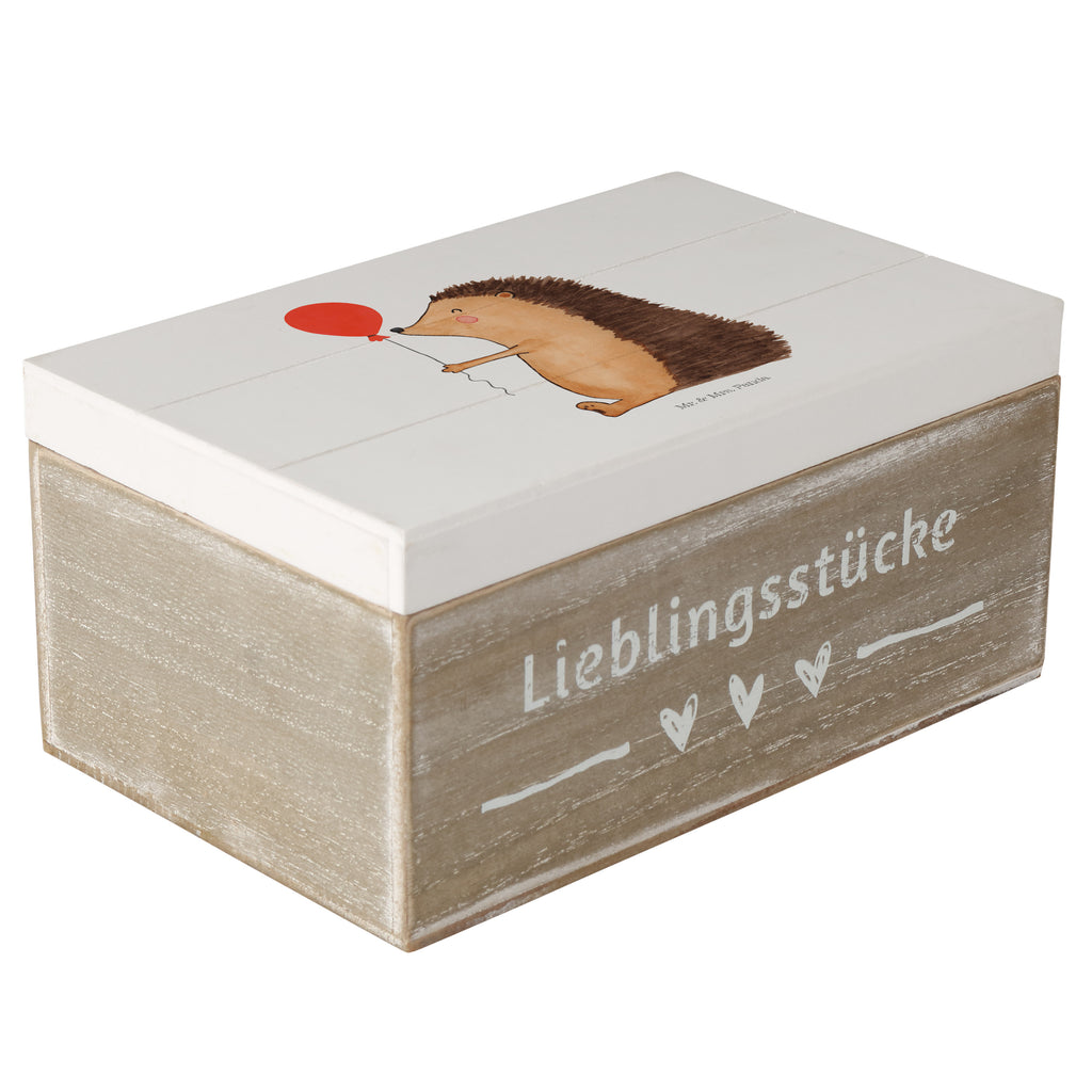 Holzkiste Igel mit Luftballon Holzkiste, Kiste, Schatzkiste, Truhe, Schatulle, XXL, Erinnerungsbox, Erinnerungskiste, Dekokiste, Aufbewahrungsbox, Tiermotive, Gute Laune, lustige Sprüche, Tiere, Igel, Geburtstag, Herzlichen Glückwunsch, Glückwunsch, Geburtstagskind, Ballon, Happy Birthday