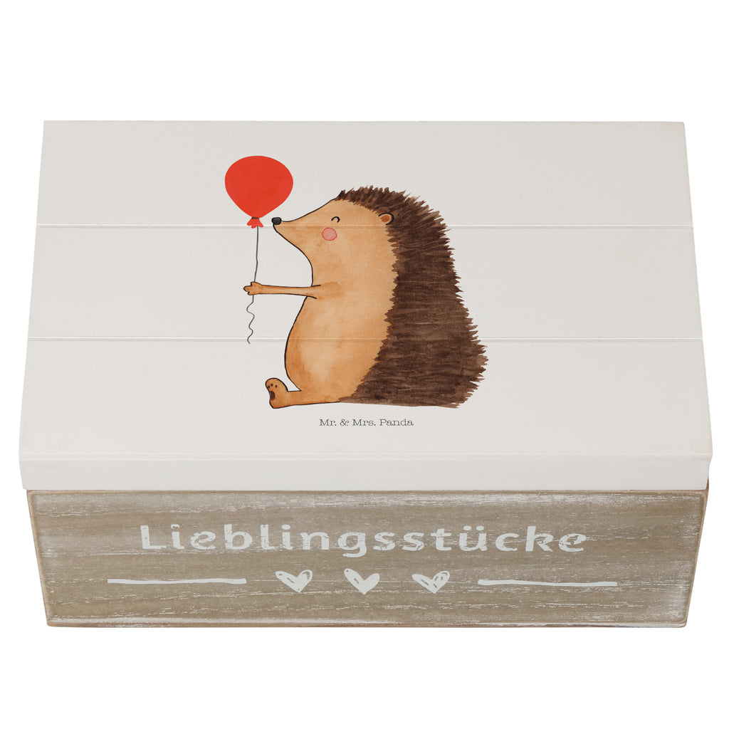 Holzkiste Igel mit Luftballon Holzkiste, Kiste, Schatzkiste, Truhe, Schatulle, XXL, Erinnerungsbox, Erinnerungskiste, Dekokiste, Aufbewahrungsbox, Tiermotive, Gute Laune, lustige Sprüche, Tiere, Igel, Geburtstag, Herzlichen Glückwunsch, Glückwunsch, Geburtstagskind, Ballon, Happy Birthday