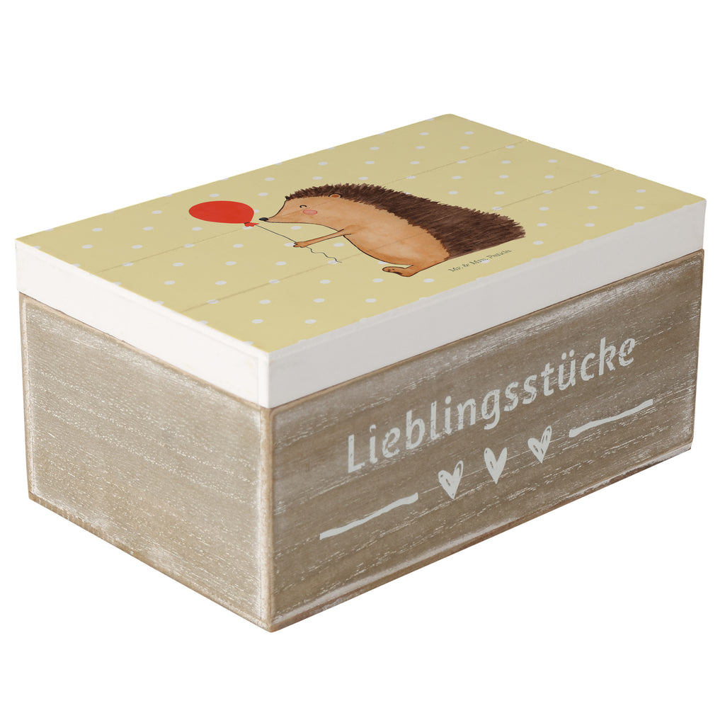 Holzkiste Igel mit Luftballon Holzkiste, Kiste, Schatzkiste, Truhe, Schatulle, XXL, Erinnerungsbox, Erinnerungskiste, Dekokiste, Aufbewahrungsbox, Tiermotive, Gute Laune, lustige Sprüche, Tiere, Igel, Geburtstag, Herzlichen Glückwunsch, Glückwunsch, Geburtstagskind, Ballon, Happy Birthday