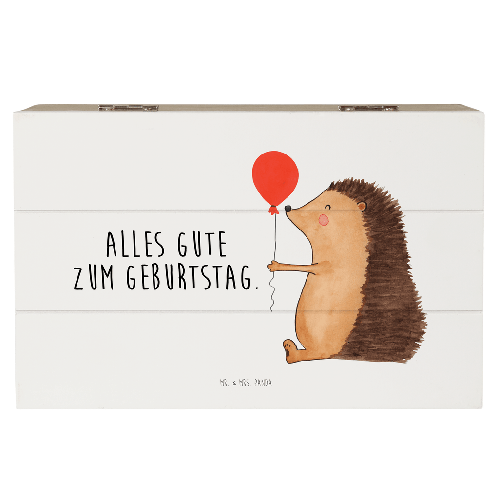 Holzkiste Igel mit Luftballon Holzkiste, Kiste, Schatzkiste, Truhe, Schatulle, XXL, Erinnerungsbox, Erinnerungskiste, Dekokiste, Aufbewahrungsbox, Tiermotive, Gute Laune, lustige Sprüche, Tiere, Igel, Geburtstag, Herzlichen Glückwunsch, Glückwunsch, Geburtstagskind, Ballon, Happy Birthday