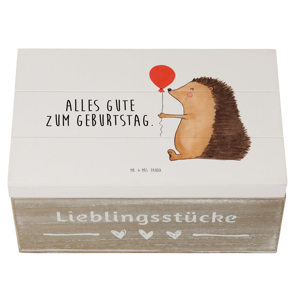 Holzkiste Igel mit Luftballon Holzkiste, Kiste, Schatzkiste, Truhe, Schatulle, XXL, Erinnerungsbox, Erinnerungskiste, Dekokiste, Aufbewahrungsbox, Tiermotive, Gute Laune, lustige Sprüche, Tiere, Igel, Geburtstag, Herzlichen Glückwunsch, Glückwunsch, Geburtstagskind, Ballon, Happy Birthday