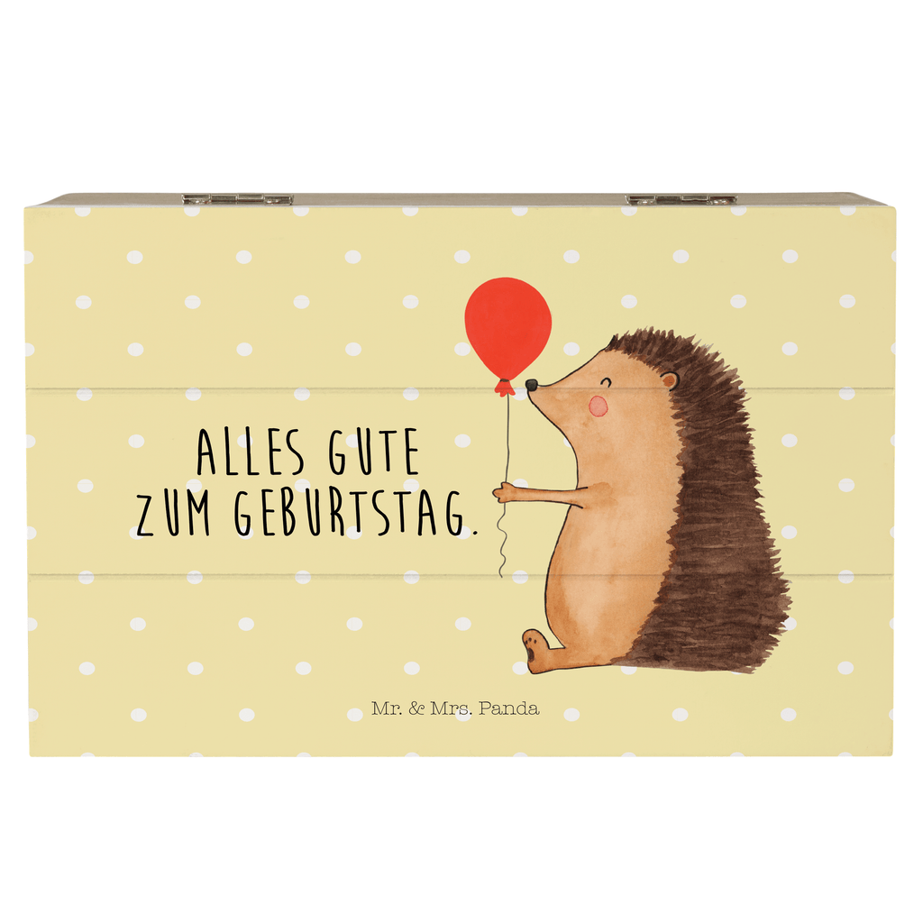 Holzkiste Igel mit Luftballon Holzkiste, Kiste, Schatzkiste, Truhe, Schatulle, XXL, Erinnerungsbox, Erinnerungskiste, Dekokiste, Aufbewahrungsbox, Tiermotive, Gute Laune, lustige Sprüche, Tiere, Igel, Geburtstag, Herzlichen Glückwunsch, Glückwunsch, Geburtstagskind, Ballon, Happy Birthday