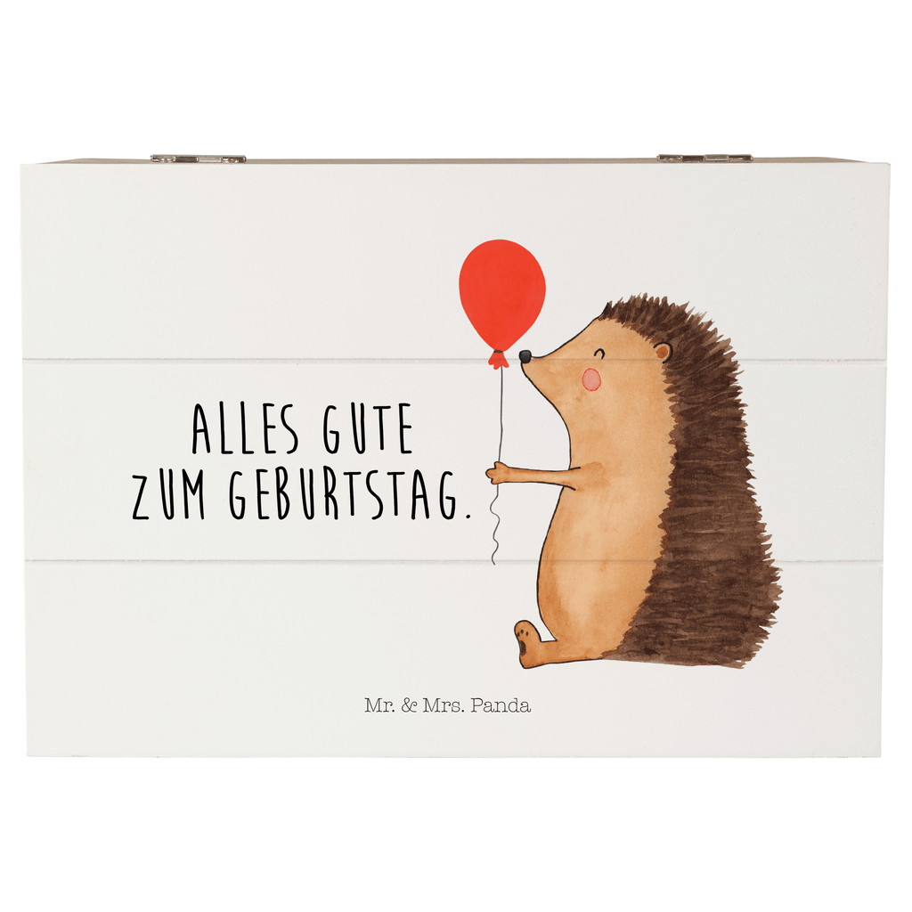 Holzkiste Igel mit Luftballon Holzkiste, Kiste, Schatzkiste, Truhe, Schatulle, XXL, Erinnerungsbox, Erinnerungskiste, Dekokiste, Aufbewahrungsbox, Tiermotive, Gute Laune, lustige Sprüche, Tiere, Igel, Geburtstag, Herzlichen Glückwunsch, Glückwunsch, Geburtstagskind, Ballon, Happy Birthday