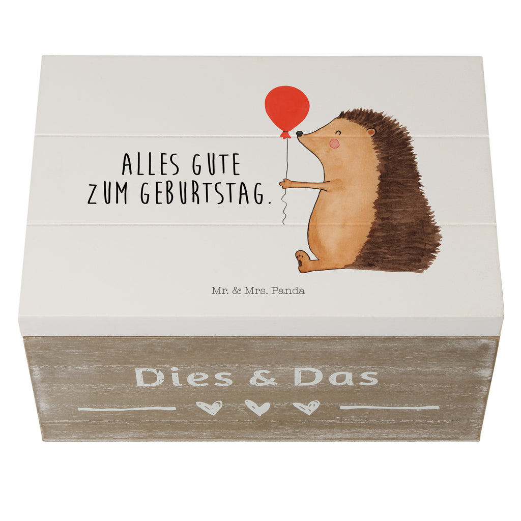 Holzkiste Igel mit Luftballon Holzkiste, Kiste, Schatzkiste, Truhe, Schatulle, XXL, Erinnerungsbox, Erinnerungskiste, Dekokiste, Aufbewahrungsbox, Tiermotive, Gute Laune, lustige Sprüche, Tiere, Igel, Geburtstag, Herzlichen Glückwunsch, Glückwunsch, Geburtstagskind, Ballon, Happy Birthday