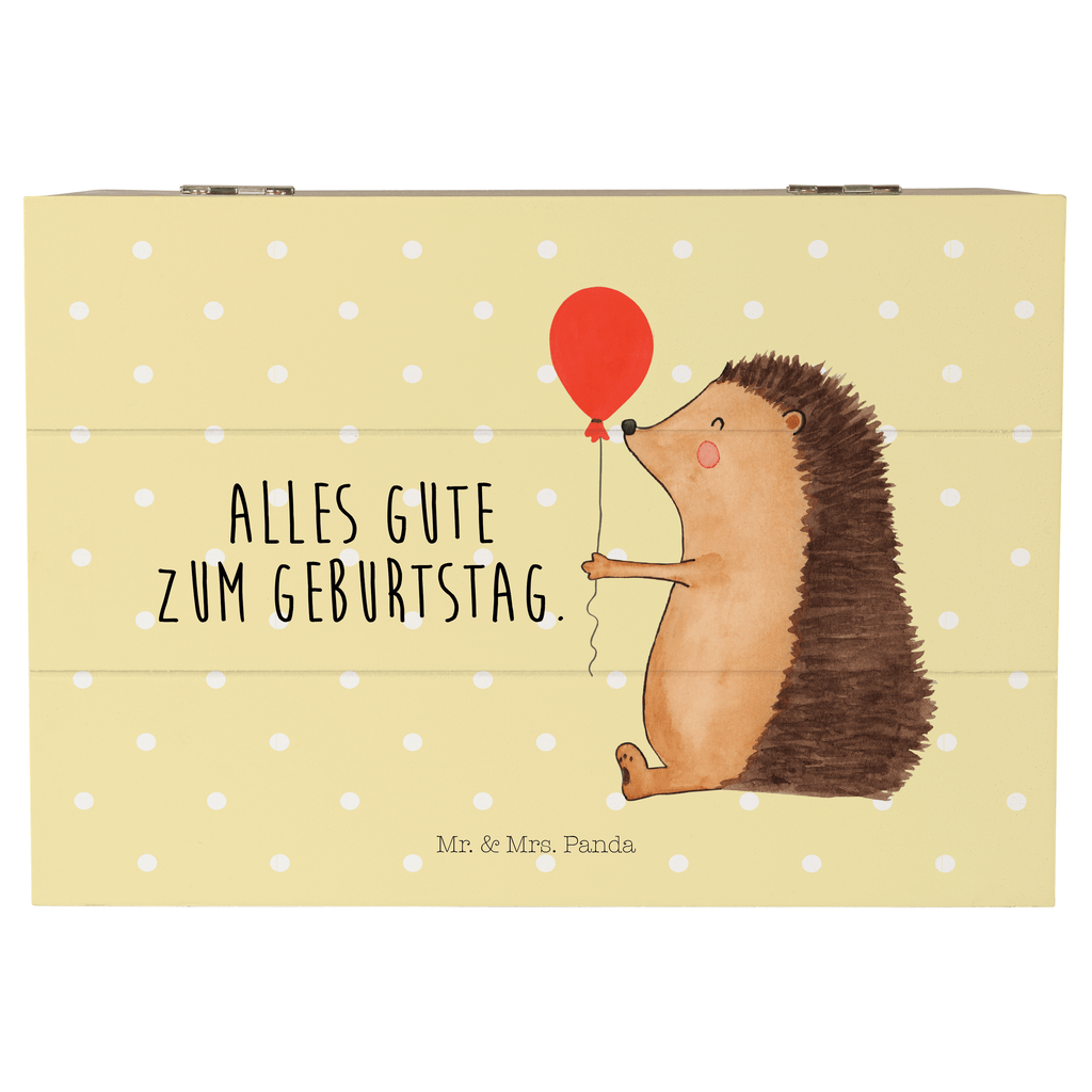Holzkiste Igel mit Luftballon Holzkiste, Kiste, Schatzkiste, Truhe, Schatulle, XXL, Erinnerungsbox, Erinnerungskiste, Dekokiste, Aufbewahrungsbox, Tiermotive, Gute Laune, lustige Sprüche, Tiere, Igel, Geburtstag, Herzlichen Glückwunsch, Glückwunsch, Geburtstagskind, Ballon, Happy Birthday
