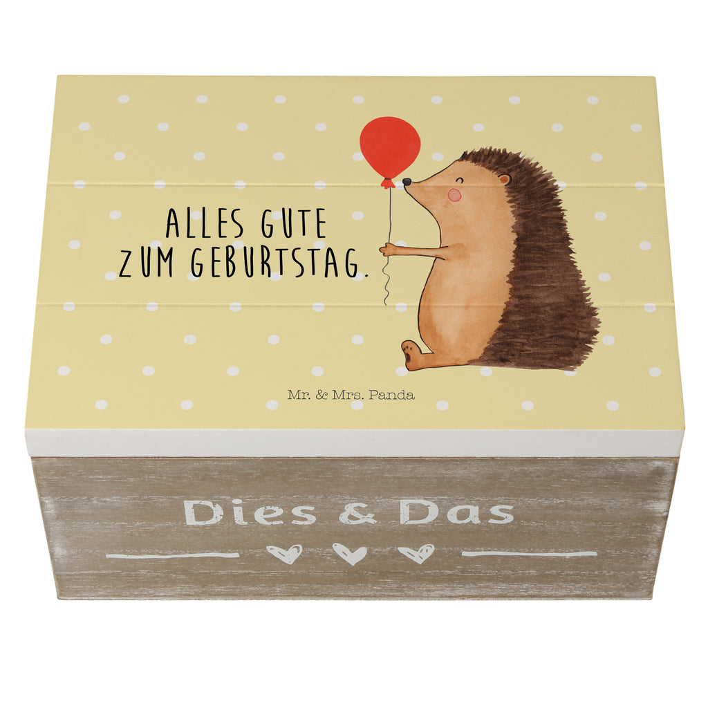 Holzkiste Igel mit Luftballon Holzkiste, Kiste, Schatzkiste, Truhe, Schatulle, XXL, Erinnerungsbox, Erinnerungskiste, Dekokiste, Aufbewahrungsbox, Tiermotive, Gute Laune, lustige Sprüche, Tiere, Igel, Geburtstag, Herzlichen Glückwunsch, Glückwunsch, Geburtstagskind, Ballon, Happy Birthday